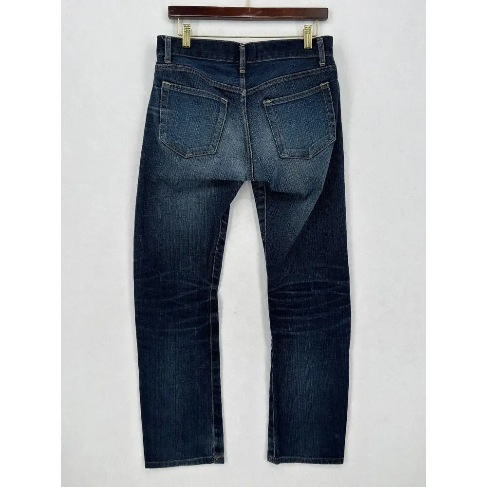 Schaeffer's Garment Hotel Premium Mens Raw Blue Denim Straight Leg Jeans